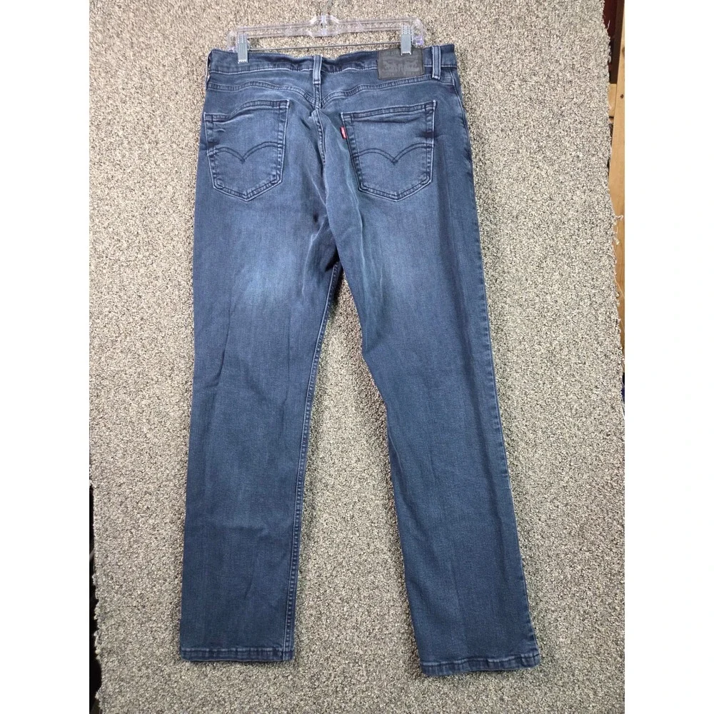 Levi's 514 Straight Fit Jeans Mens 34x32 Dark Blue Denim Pants